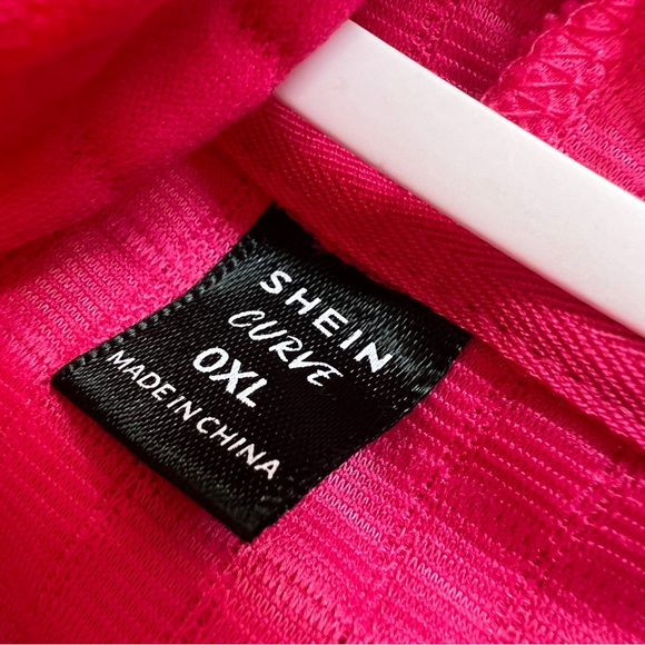 SHEIN Pink Cowl Neck Sweater Relaxed Fit Knit - Picture 3 of 4